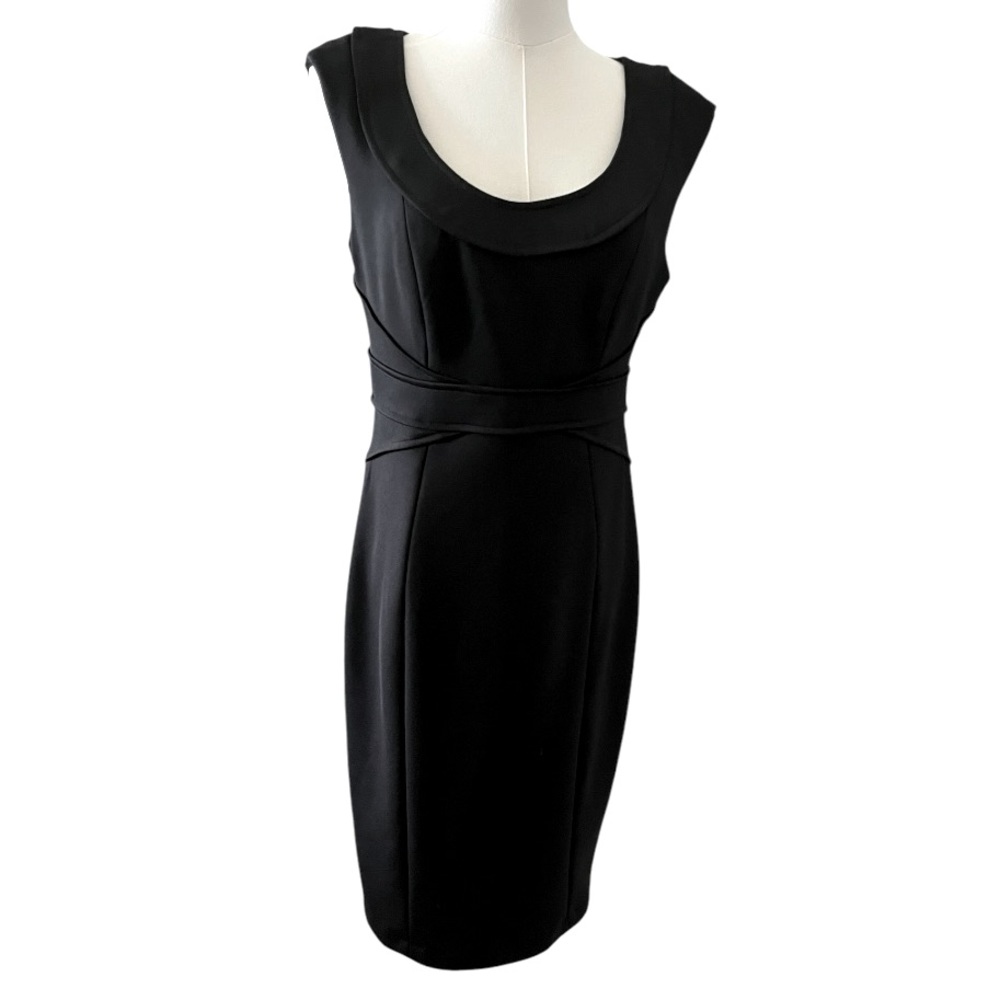 White House Black Market Black Sheath Dress Size 6